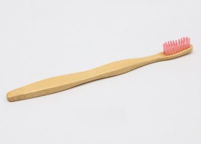 China Personalized Organic Bristle Toothbrush , BPA Free All Natural Toothbrush Pink Colour for sale