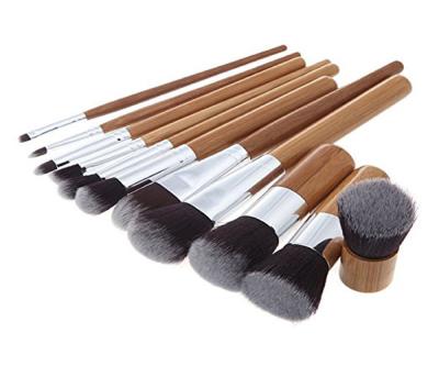 China Custom Eco Bamboo Makeup Brushes / Woman High End Travel Makeup Brushes for sale