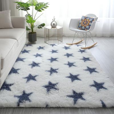 China Washable Customizable Shaggy Rugs Furry Blankets Bedroom Living Room Blankets Size And Pattern Made In China for sale