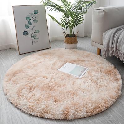 China Customizable Plush Carpet Bedroom Blankets Colors and Diameter Patterns Washable Customizable Round Plush Blankets for sale