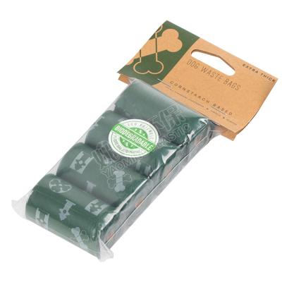 China Custom Sustainable High Quality Plastic Biobased Pouch Pet Dog Poop Accessory Bag for sale