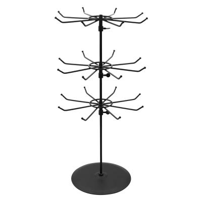 China Super Mall Display Rack 3 Tier Display Stand For Product Rotating Spinner Rack For Mall Show And Retail Store for sale