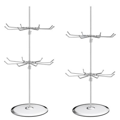 China Super Mall Hot Selling Countertops With Hooks Two Tier Spinner Display Stand for sale