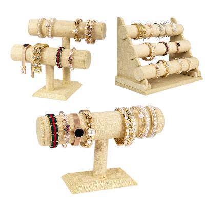 China Morden Wholesale T Shape 1/2/3 Tiers Detachable Organizer For Watch Bracelet Display Stand Jewelry Bracelet for sale