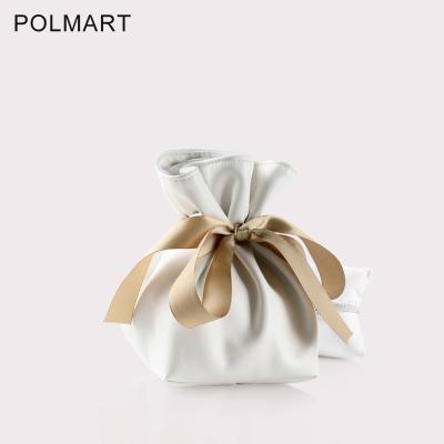 China Wholesale Drawstring Pouches Custom White Bag Jewelry Gift Packaging Pouch Bag Gift Packaging Cosmetic Jewelry Packaging Bags for sale