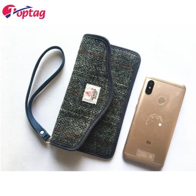 China Anti Radiation Handmade Faraday Wool Shielding Case 19*11cm RFID Blocking Pocket For Smart Phone Security for sale