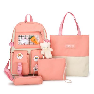 China Wholesale Fashion Child Anti-theft School Bags Set Backpacks 5 Pieces Girls Backpack Set For Children for sale