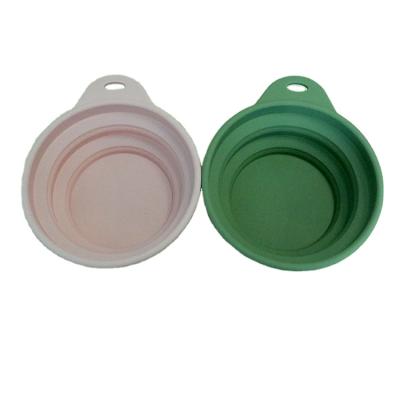 China Silicone collapsible bowl reusable folding kids food bowl container bpa wholesale waterproof for sale