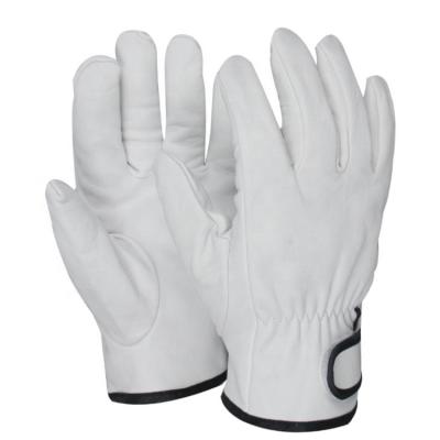 China High quality motorcycle riding cow split driver goatskin leather construction and heavy duty industries hand work safety gloves with cheap price for sale