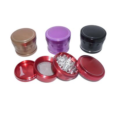 China Aircraft Aluminum 6063 JC8330 4 Parts 63mm Curved Aircraft Aluminum Herb Grinder Weed Grinder Herb Grinder Outdoor Smoking Accessories for sale