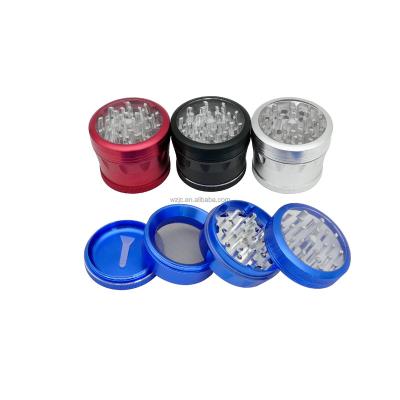 China High Quality Herb Grinder Accessories Aluminum 6063 JC8327-4 63mm 4part Herb Grinder Curved Surface Clear Aircraft Herb Crusher for sale