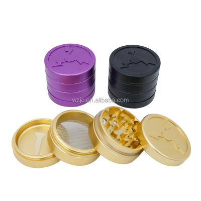 China New Design Lighting Aluminum Cover 55mm JC9046 Alloy 4 Layers Herb Grinder High Quality Aluminum Herb Grinder Accessories for sale