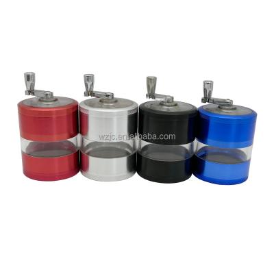 China Aircraft Aluminum 6063 JC8279 63mm Aluminum 6part Herb Grinder Accessories High Quality Herb Grinder Herb Grinder with Metal Crank Herb Crusher for sale