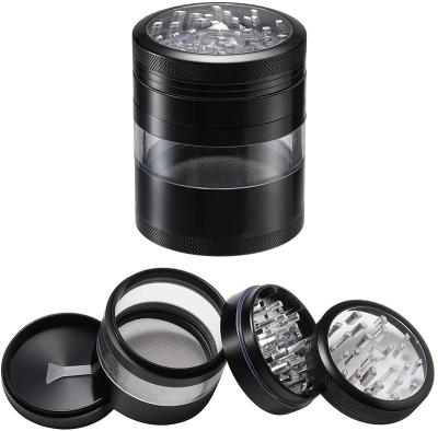 China 6parts Aluminum 6063 JC8280-6 63mm Aircraft Herb Grinder High Quality Aluminum Herb Grinder Clear 6parts Herb Grinder Accessories Lid Herb Grinder for sale