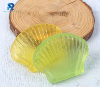 China ANTISEPTIC Shell Shaped Colorful Scented Glycerin Handmade Hotel Bath Soap for sale