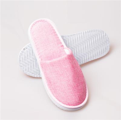 China Fashion/Wholesale Fashion Linen Pink Slippers Comfortable/Durable for sale