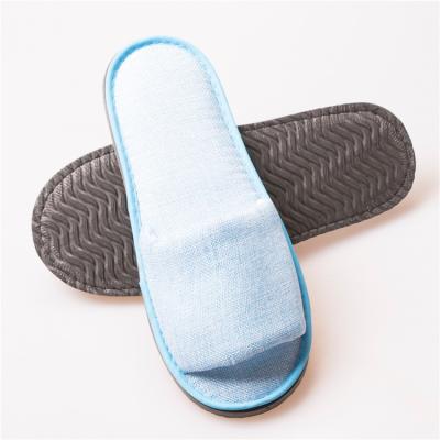 China Wholesale Fashion Linen/Toe Blue Open Toe Slippers Comfortable/Durable From China for sale