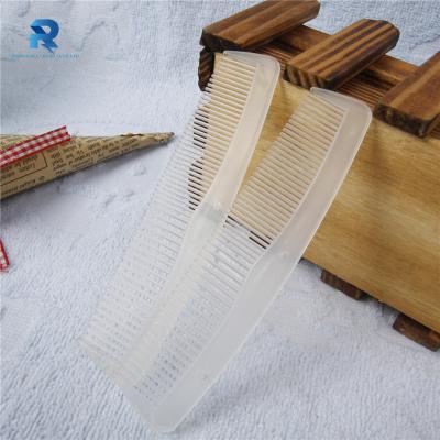 China Factory direct sale durable plastic small hotel hair transparent comb for sale