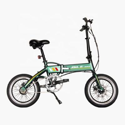 China New Design Aluminum Alloy Ultra Low Weight 16 Inch 250w 36V Inner Battery Folding Electric Bike Foldable Electric Bicycle Ebike for sale