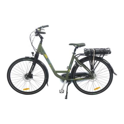 China Aluminum Alloy Vehicle Big Wheel Bike Electric Bicycle 700c City Bike 2012 New Arrival Adult Model Green Motor for sale