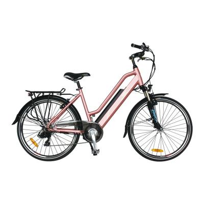 China Standard Step-thru classic 26 inch 36v half-hidden battery 250w city public electric bicycle electric bike ebike for sale