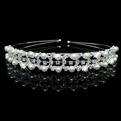 China Popular Fashion Headband Bridal Women Crystal Pearl Headband for sale