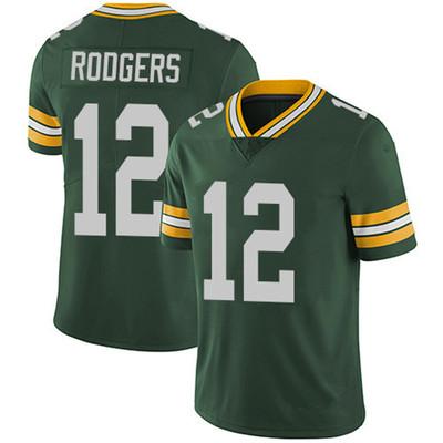 China Aaron Rodgers Men Antibacterial Best Quality American Football Quilted Jersey for sale