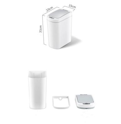 China Sustainable 7L White Automatic Household Trash Bins Electronic Waste Bin Manufacturer for sale