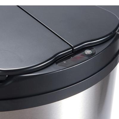 China Sustainable Hot Selling Waste Bin Touchless Slide Open Trash Can Smart Lid for sale