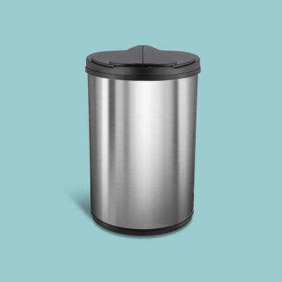 China Sustainable Hot Selling Waste Bin Touchless Slide Open Trash Can Smart Body for sale