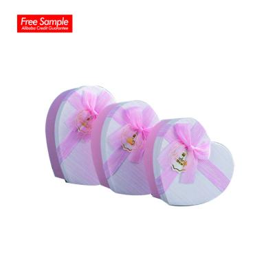 China Recyclable Recycle Cardboard Rose Flower Gift Shape Heart Shaped Preserved Box Wholesale Custom Packing With Insert Lid for sale