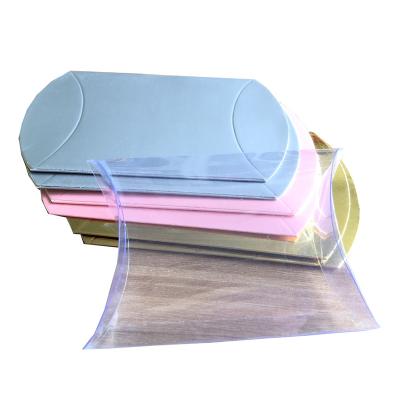 China Recycled Materials Custom Size Pillow Box Small Clear Plastic Packaging Box for sale