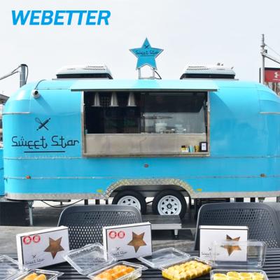 China UAE popular design mobile vegetable processing factory foodtruck / pancake food trailer dining car with workbench for sale