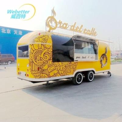 China Mobile vegetable processing plant snack cart concession street fast food trailer for churros and hambeger for sale