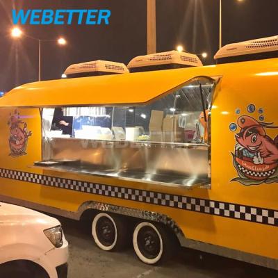 China WEBETETR Vegetable Processing Trailer Intelligent Manufacturing Deep Fryer Food Trailer for sale