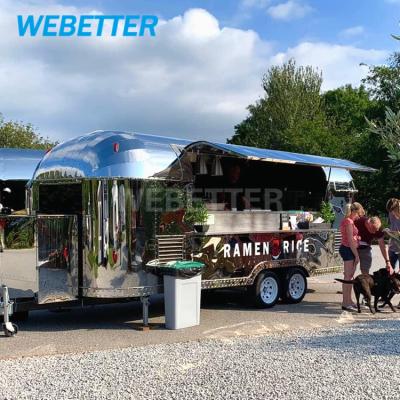 China Towable hot dog top cart stainless steel vegetable processing factory brand concession food trailer for sale for sale