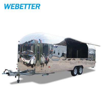 China WEBETTER ECE Standard Stainless Steel Food Trailer Commercial Catering Mobile Food Truck Trailer for sale