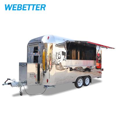 China Vegetable Processing Factory WEBETTER Food Car Trailer Mobile Kitchen Food Supply Trailer for sale