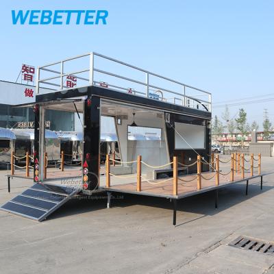 China Commercial Supply WEBETTER 7 Meters Food Truck Mobile Airstream Kitchen Trailer Beer Truck for sale