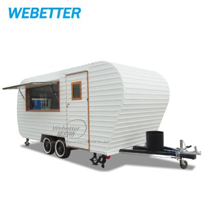 China Commercial Catering Food Van Mobile Food Trailer 4 Wheel Cafe Bike Trailer for sale