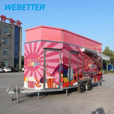 China WEBETTER Vegetable Processing Factory Two Story Design Selling Foodtruck Food Trailer Churros Cart for sale