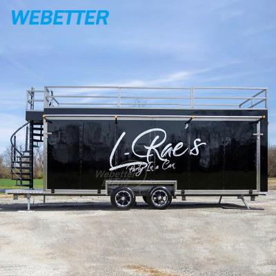 China WEBETTER Cannery Customized Mobile Stage Marketing Truck , Mobile Big Stage Performing Trailer for sale