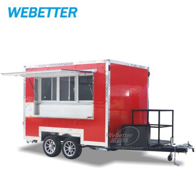 China Webetter Square Commercial Catering Trailer Kitchen Food Truck Mobile Food Trailer for sale