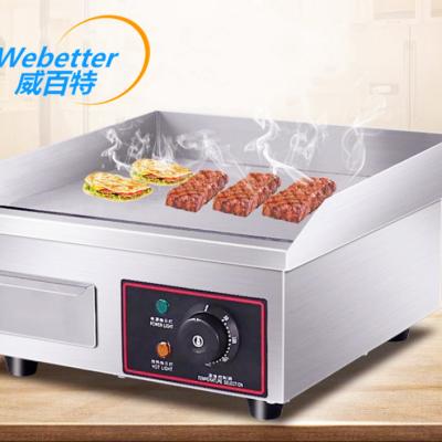 China Restaurant Kitchen Equipment Fast Heating Stainless All Flat Table Electric Griddle for sale