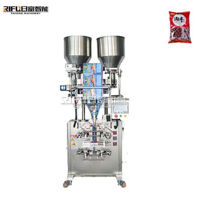 China Automatic Food Five Cereals Double Measuring Cup Weighing Granule Packing Machine for sale