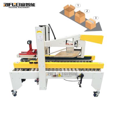 China Automatic Food Box Case Carton Sealer Taper Top and Bottom Sealing Machine Auto Shake Folding Carton Sealer for sale