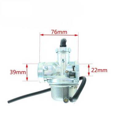 China Manual Motorcycle Carburetor PZ22 Carburetor Choke For 125cc Horizontal Engines HK-108 for sale