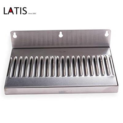 China 6inch X 304 Stainless Steel 11.8inch Wall Mounted Drip Tray Viable Without Drain For Police Beer Dispenser for sale