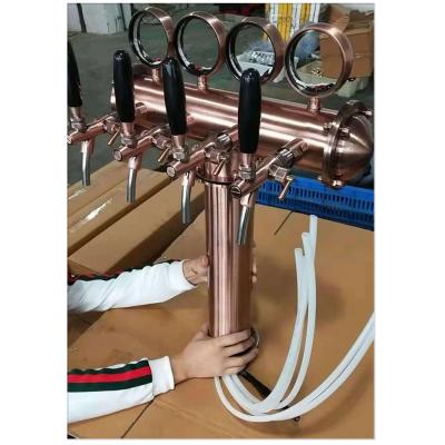 China Sustainable Bar Accessories Beer Tap Bronze Clad Draft Beer Tower Made In China for sale