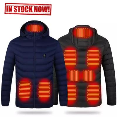 China Waterproof IN CURRENT 5V 7.4v 12v heated clothing winter warm usb battery safety custom coats and ski hunting jacket 9 passionate for sale